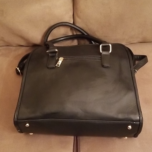 Black handbag with gold studs and hardware - Picture 7 of 16